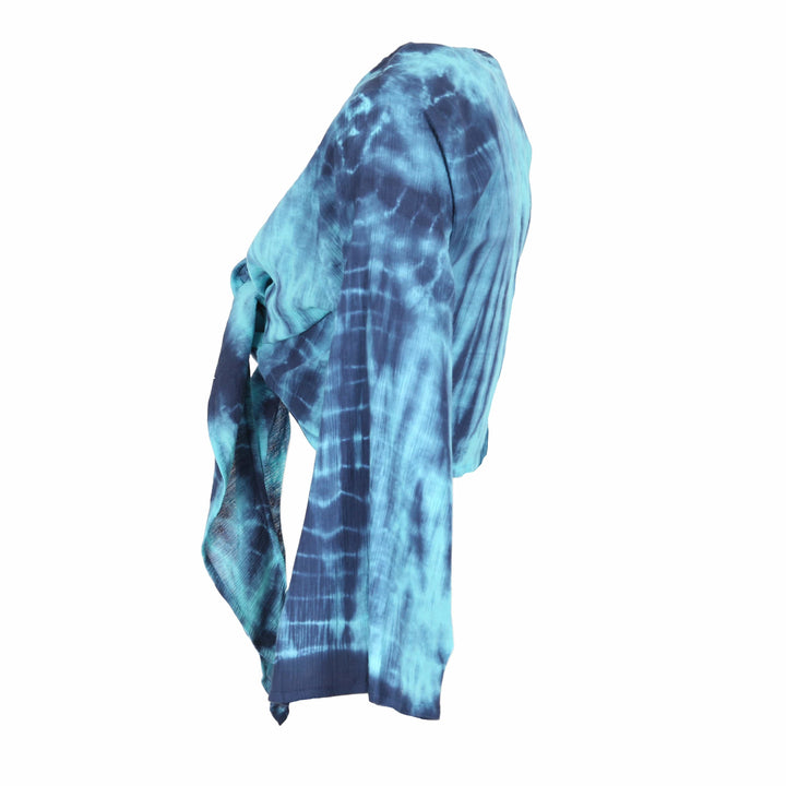 Tie Dye Crepe Wrap Top