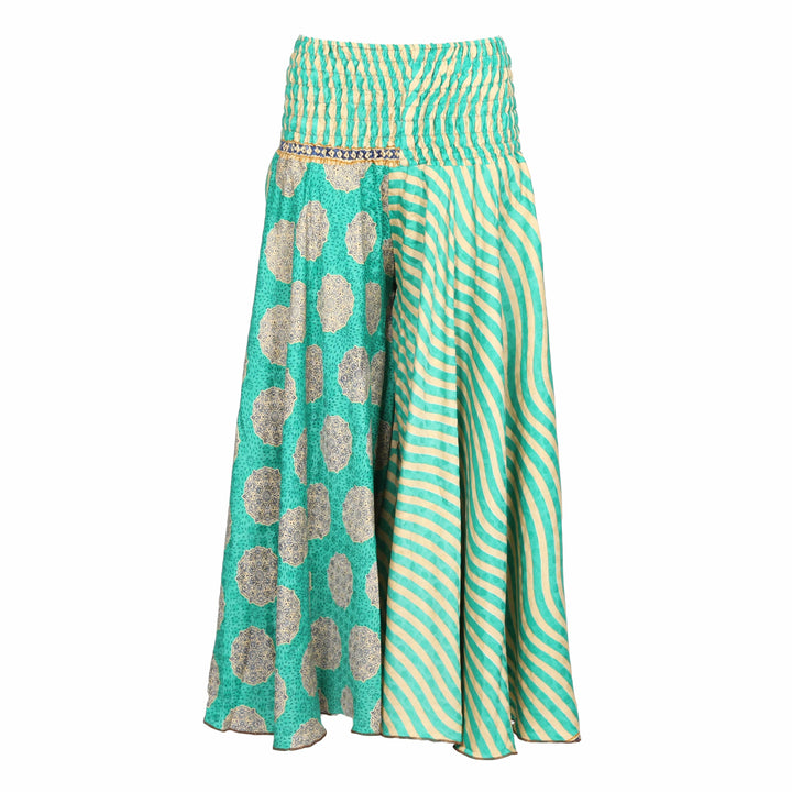 Upcycled Sari Wide Leg Palazzo Trousers