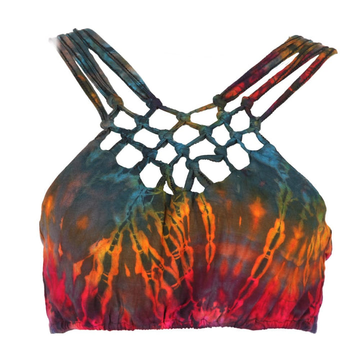 Knotted Jersey Tie Dye Triangle Top