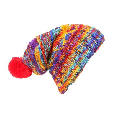 Fleece Lined Knit Pom Pom Hat