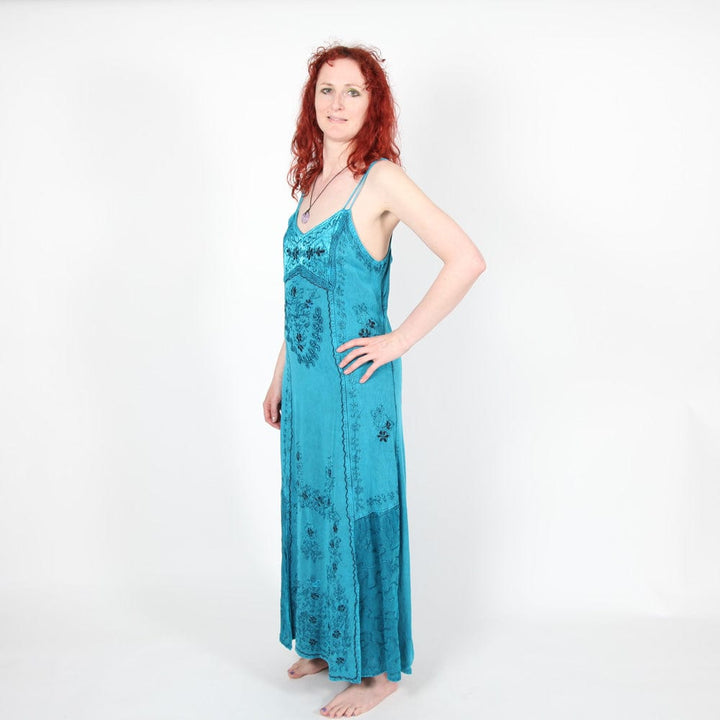 Embroidered Slip Dress