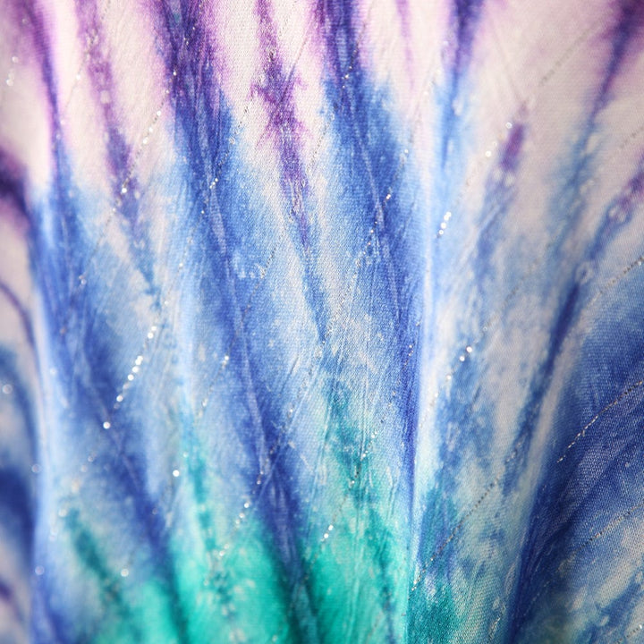 Metallic Thread Tie Dye Dress