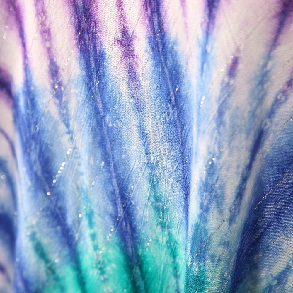 Metallic Thread Tie Dye Dress