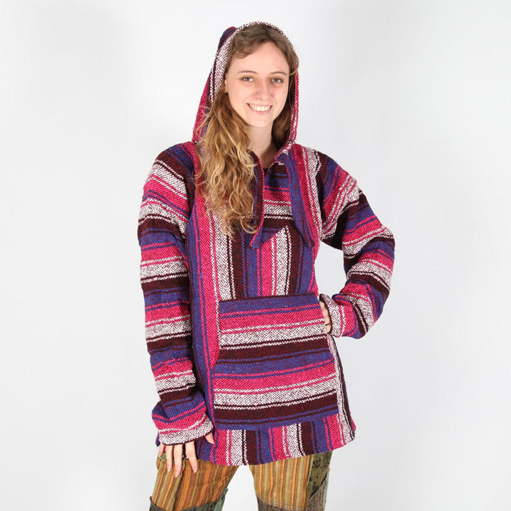 Pink & Blue Baja Hoodie