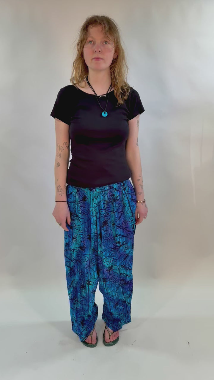 Abstract Lizard Print Trousers