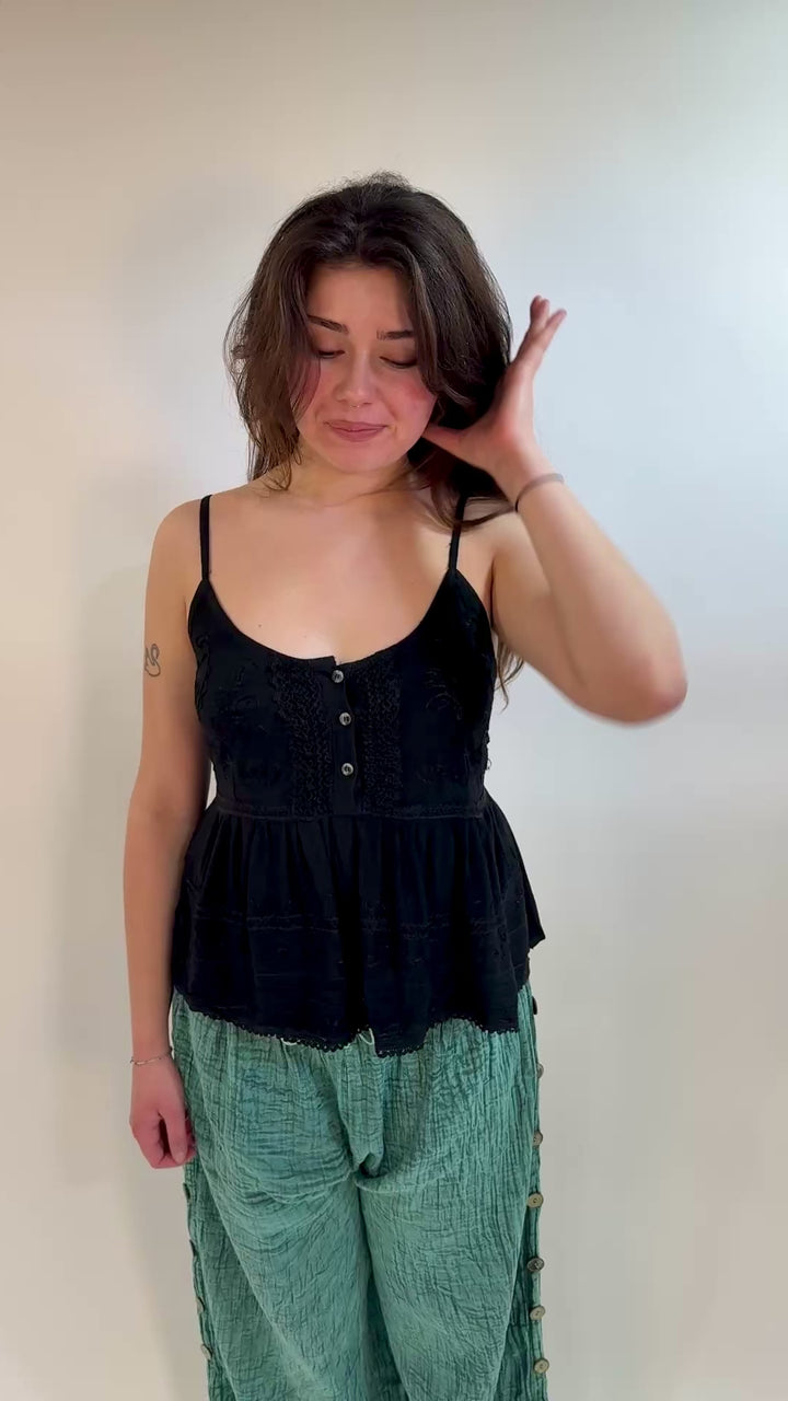 Embroidered Cami Top