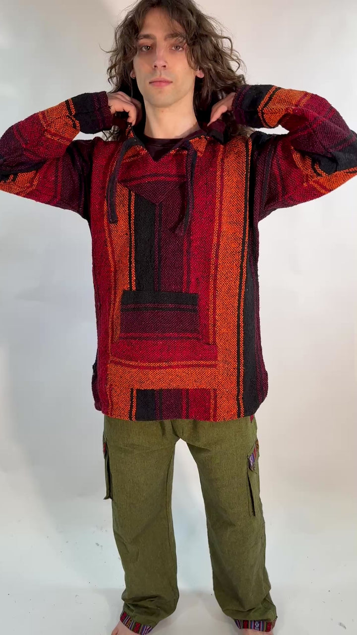Men's Sunset Orange Baja Hoodie