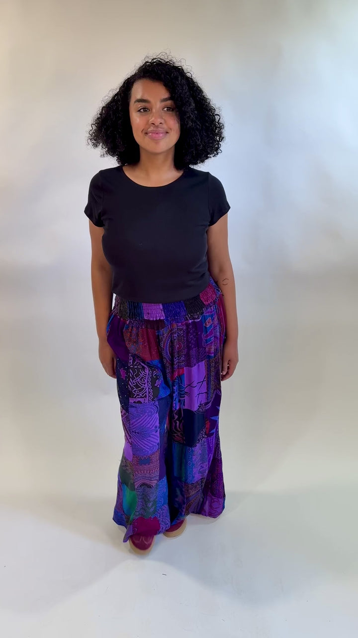 Thai Patchwork flare Trousers