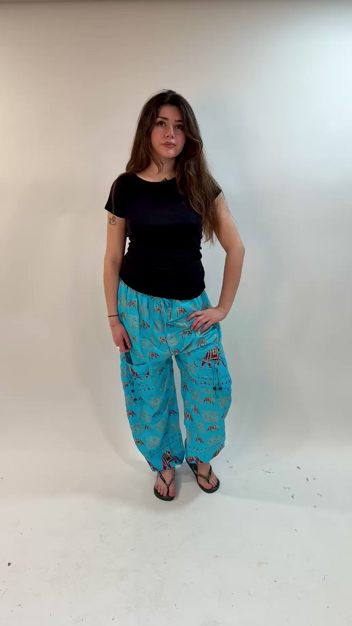Foil Print Indian Harem Pants