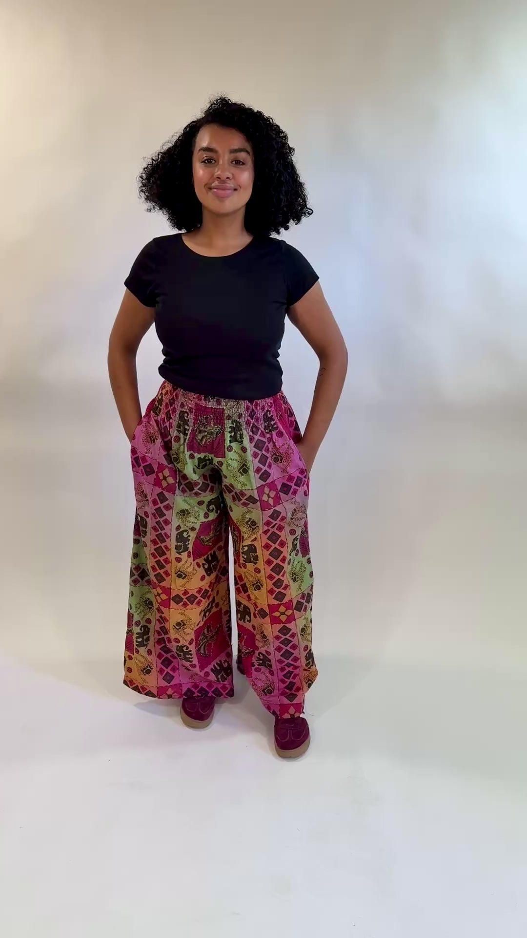 Tie Dye Kantha Flares