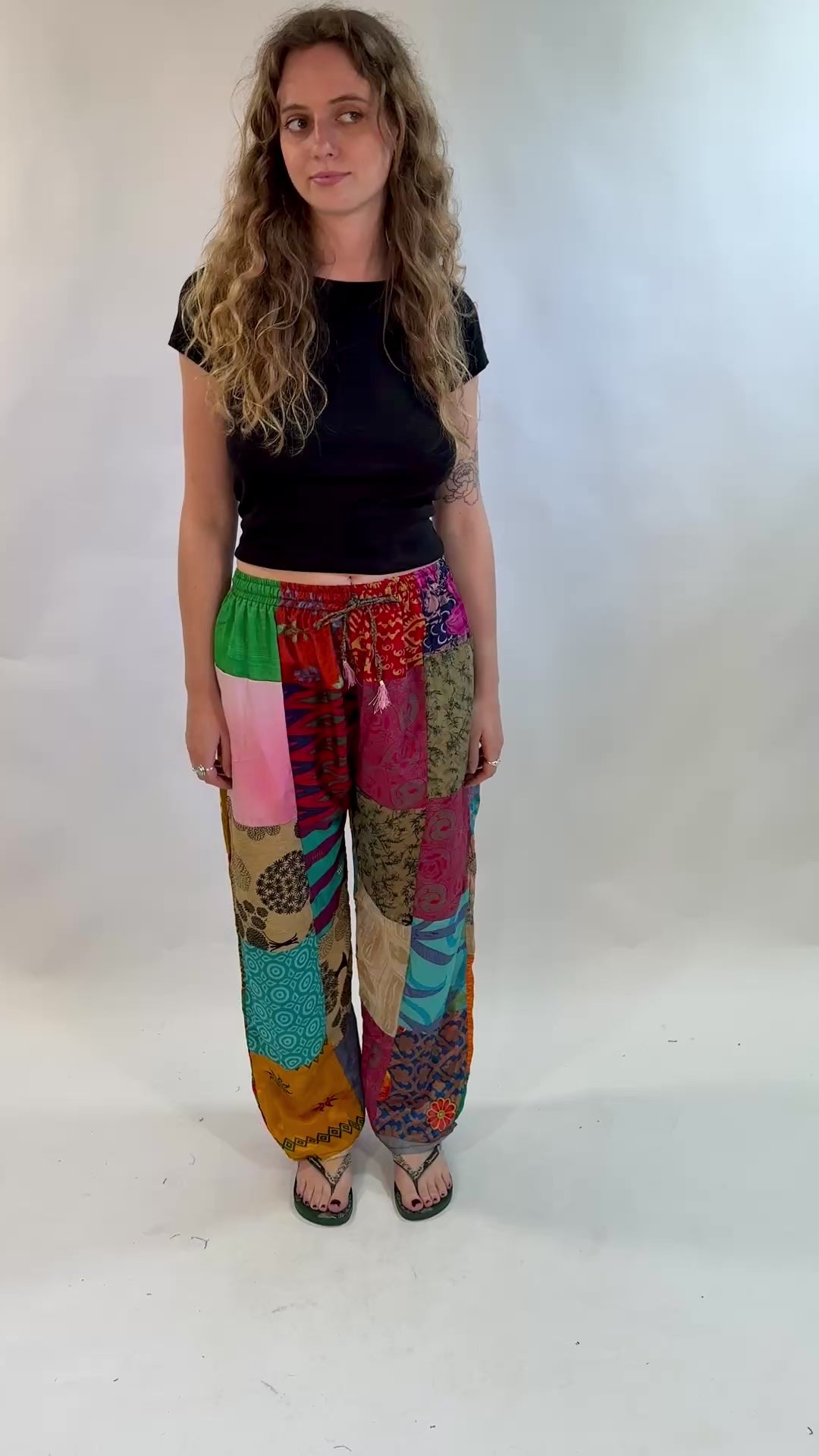 Sari Patchwork Jogger Trousers