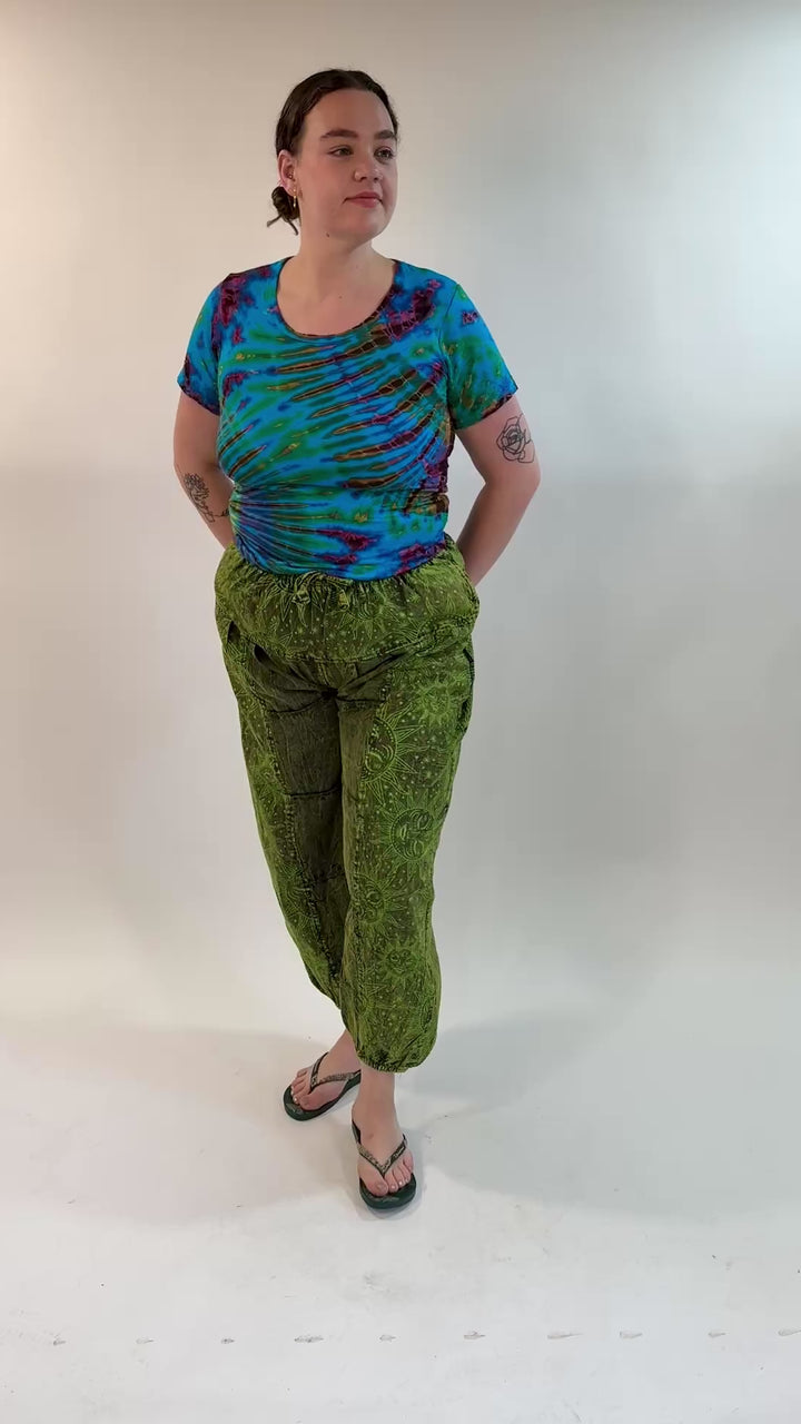Sun Print Harem Trousers