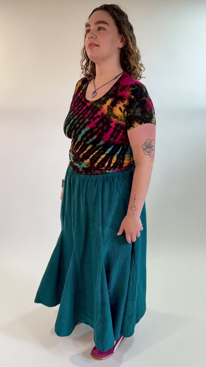 Chunky Cord Long Winter Skirt