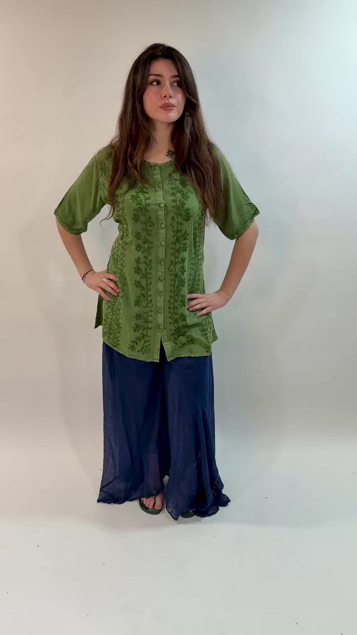 Embroidered Floral Blouse