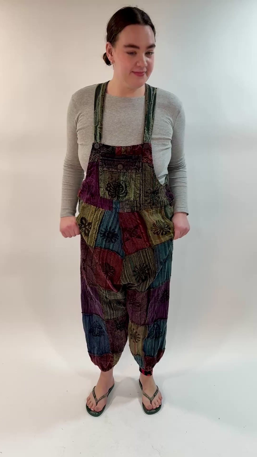 Overdyed Harem Dungarees
