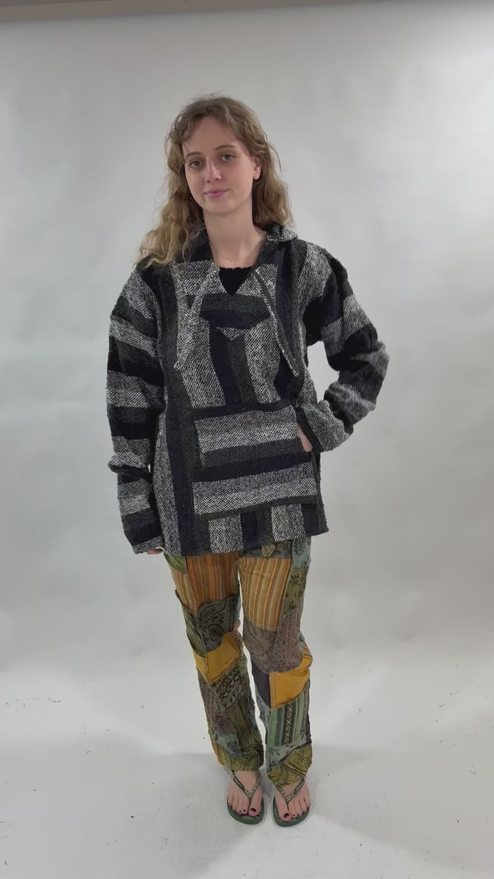 Grey Baja Pullover Hoodie