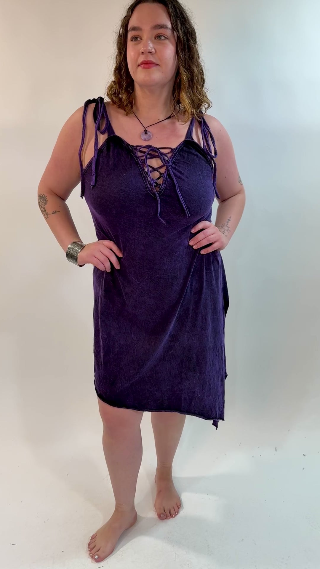 Asymmetric Stonewash Dress