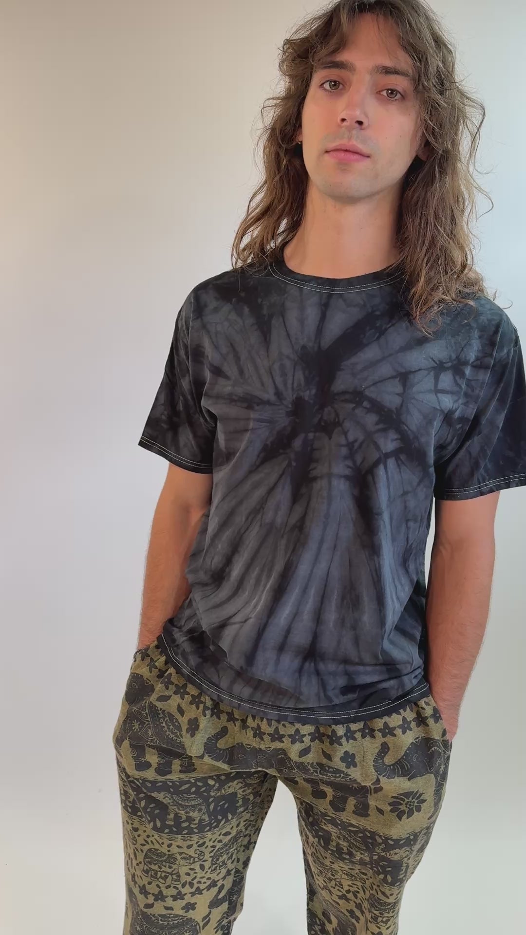 Ice Black Tie Dye T Shirt