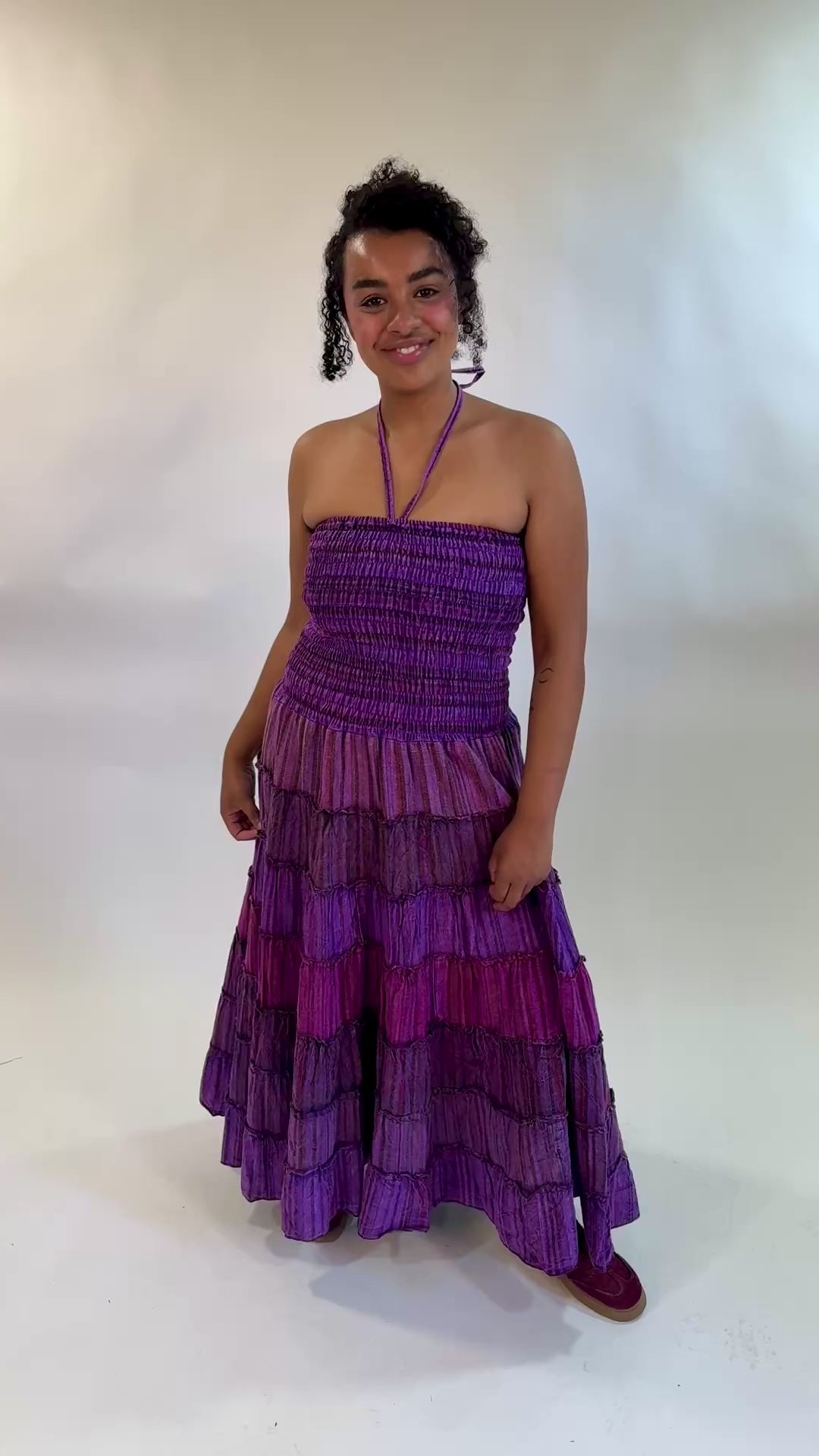 Bandeau Tiered Maxi Dress