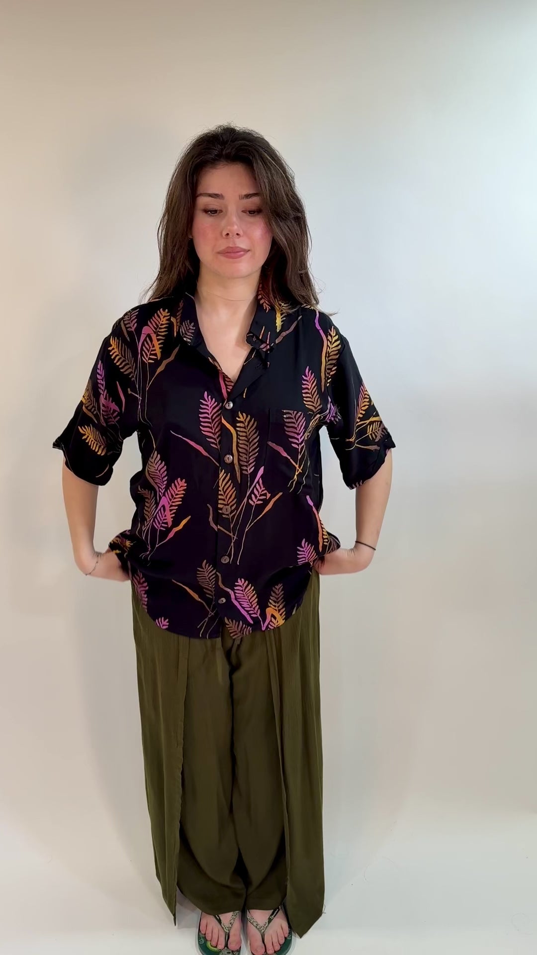 Turn Up Sleeve Shirt