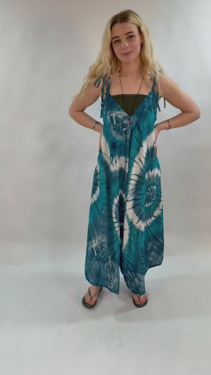 Tie Dye Print Cami Jumpsuit