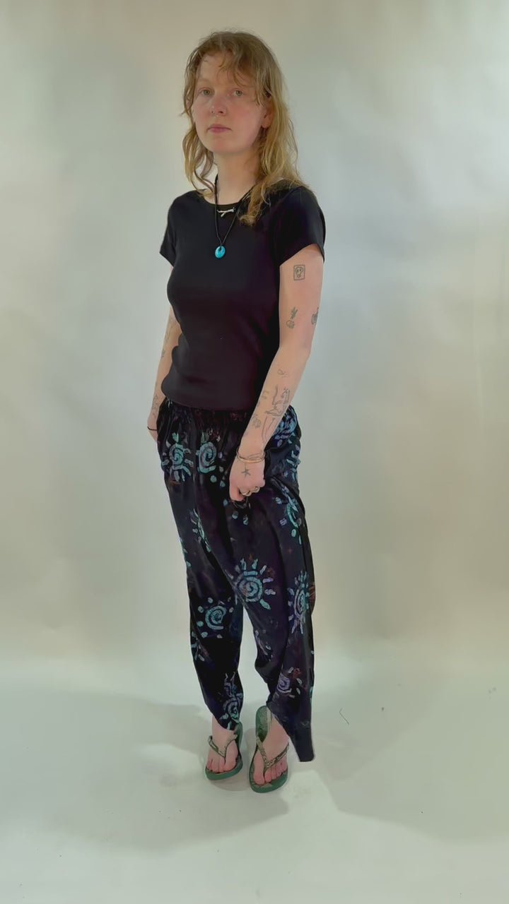 Spiral Sun Pattern Trousers