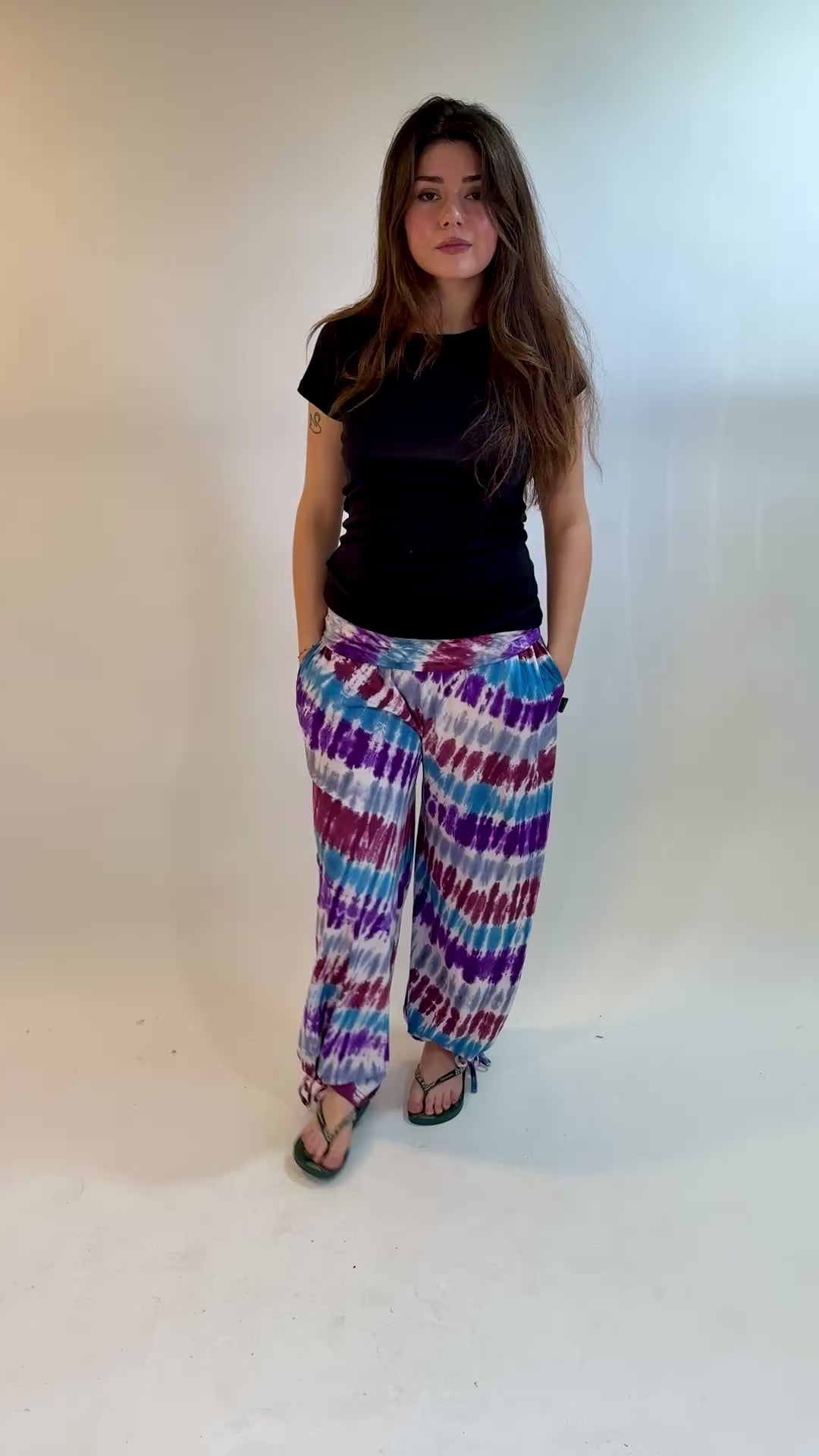 Tie Dye Wide Leg Yoga Trousers