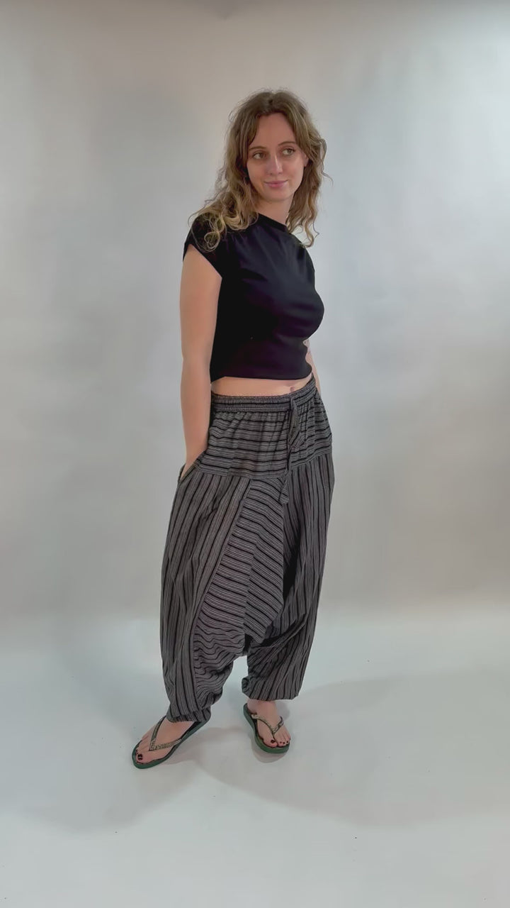 Black Stripe Alibaba Pants