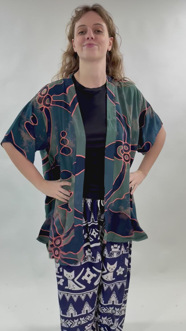 Abstract Print Bali Shrug