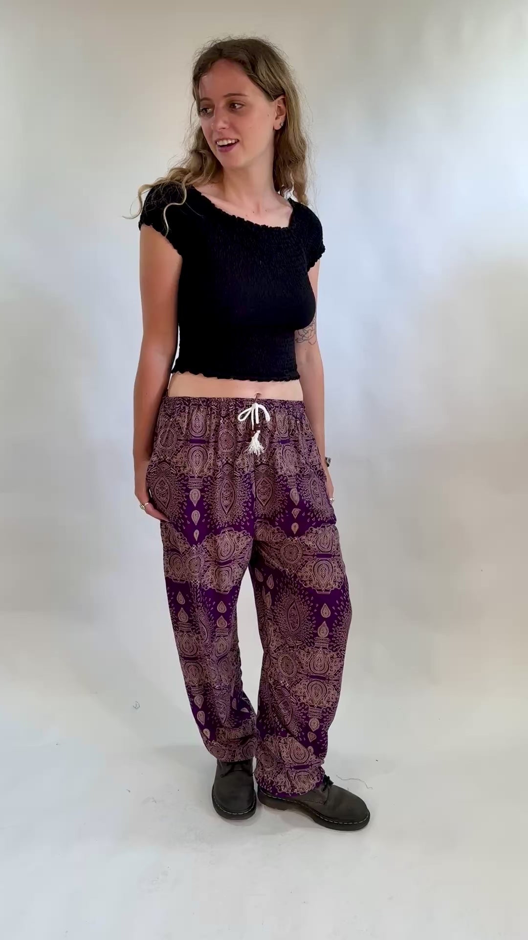 Mandala High Crotch Harem Pants