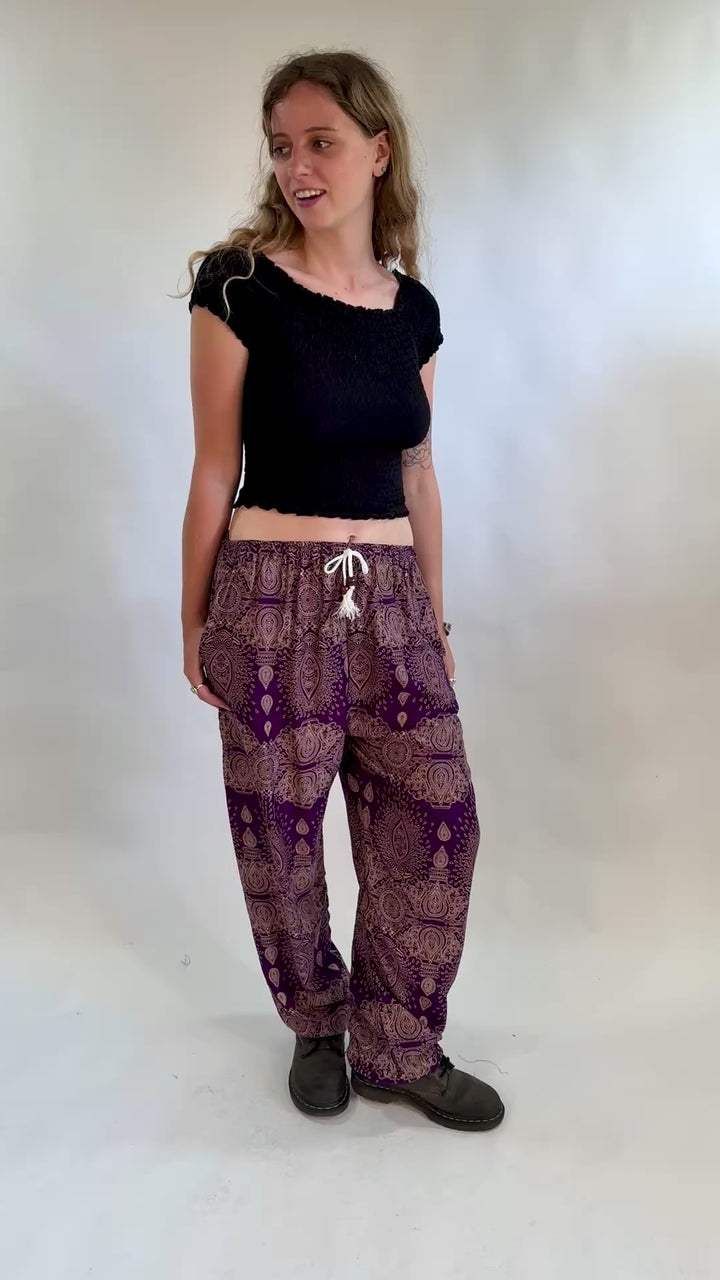 Mandala High Crotch Harem Pants