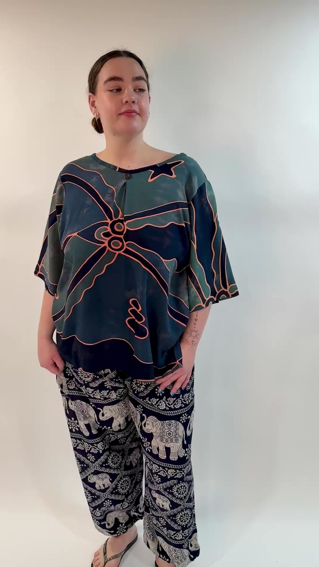 Batik Abstract Print Blouse