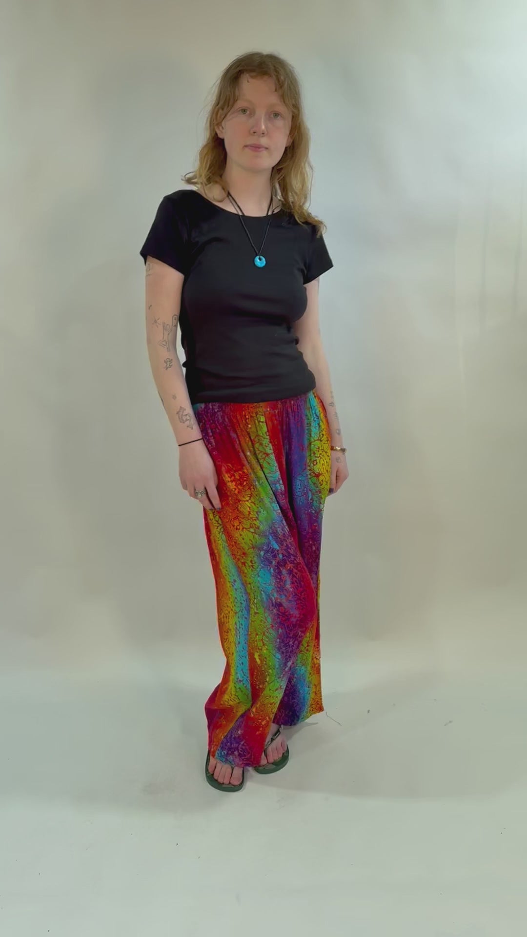 Rainbow Batik Pattern Trousers