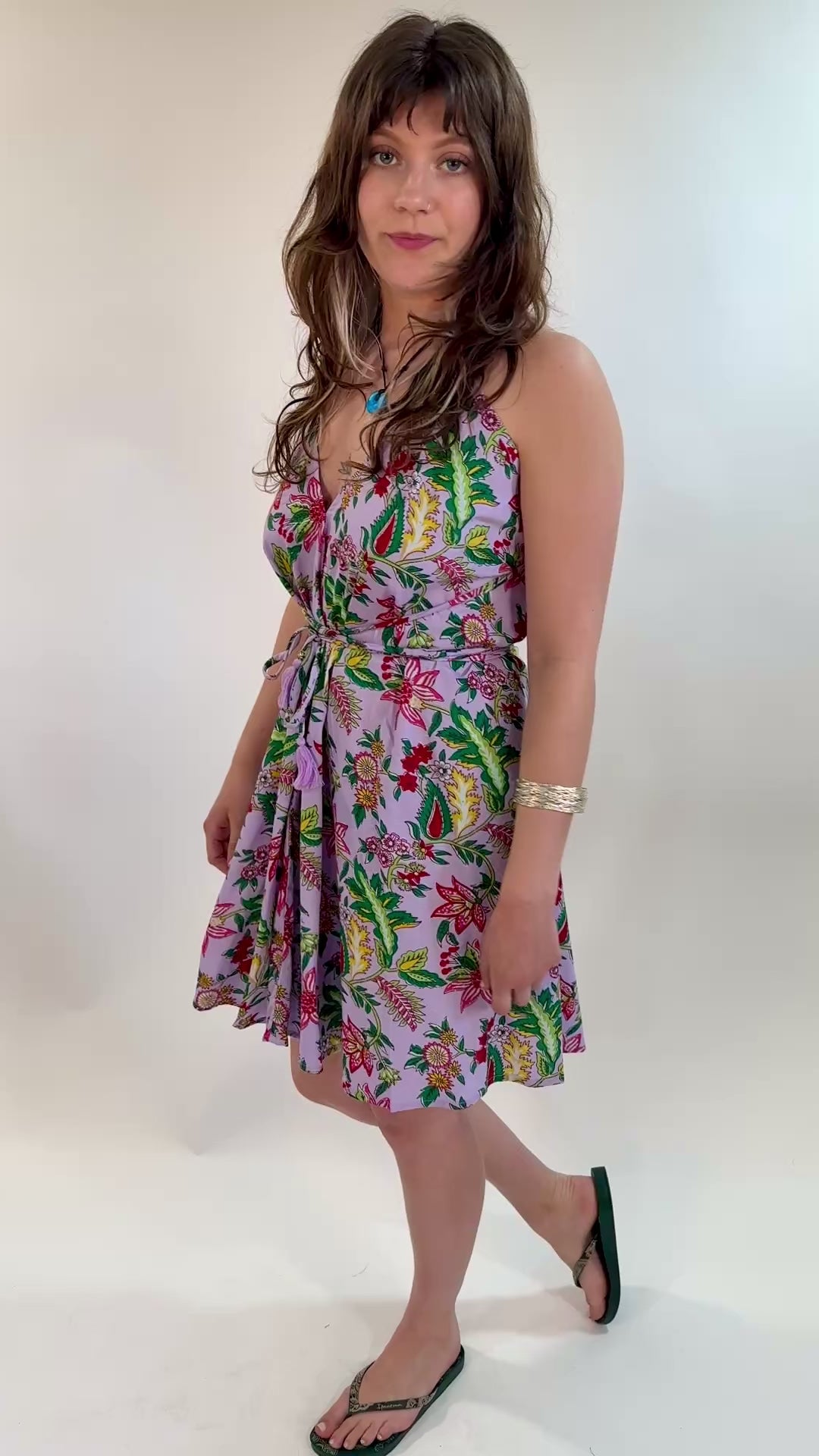 Summer Flower Scarf Dress