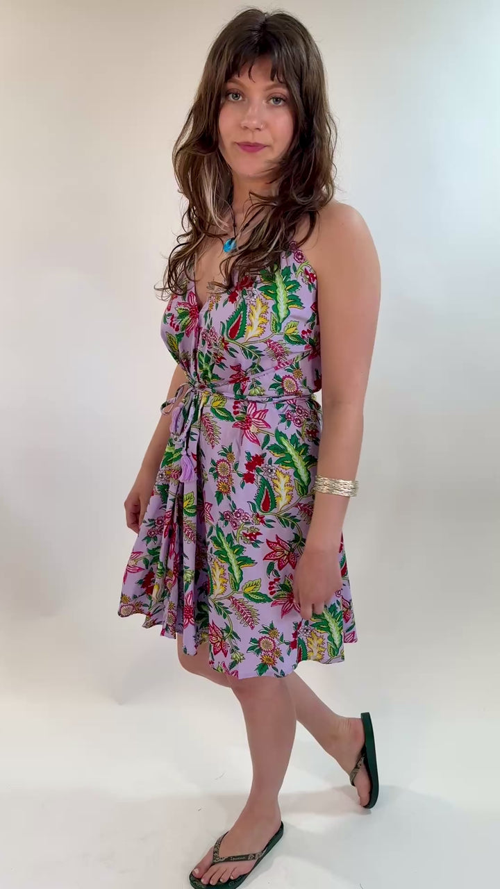 Summer Flower Scarf Dress