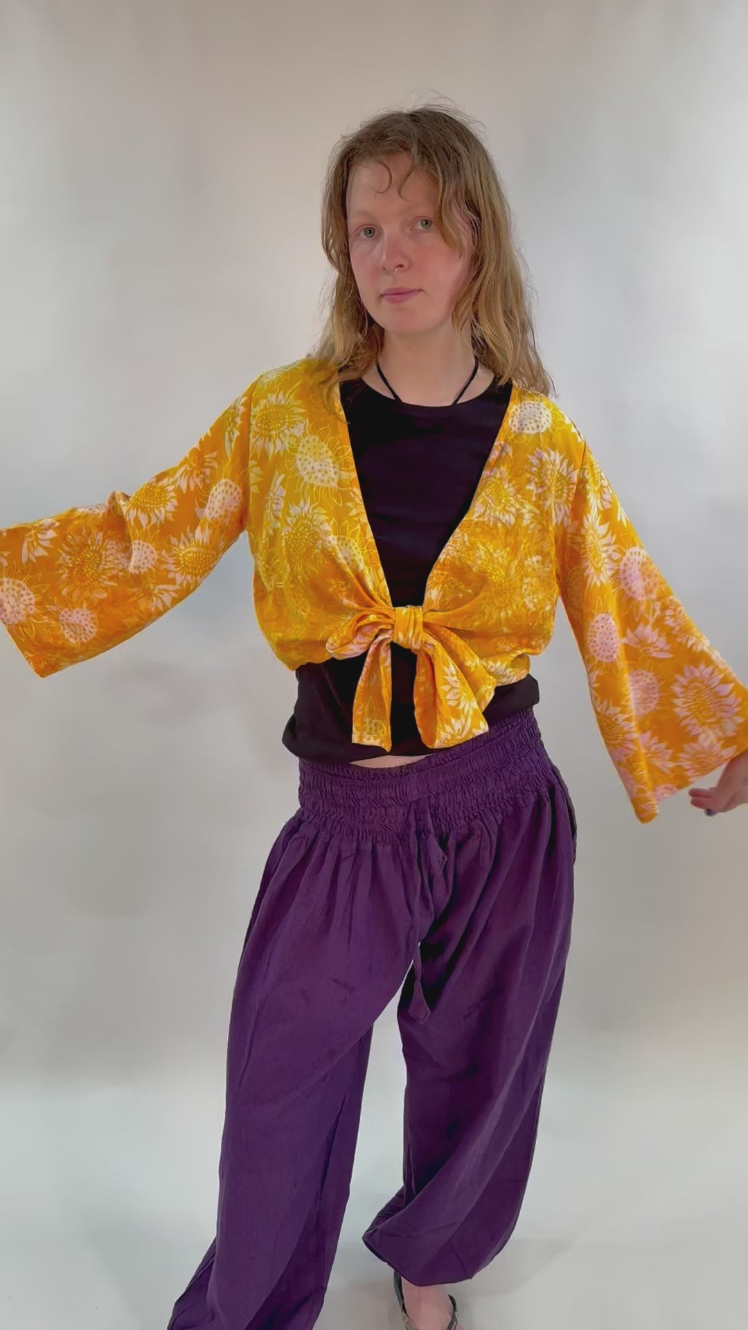 Sunflower Wrap Top