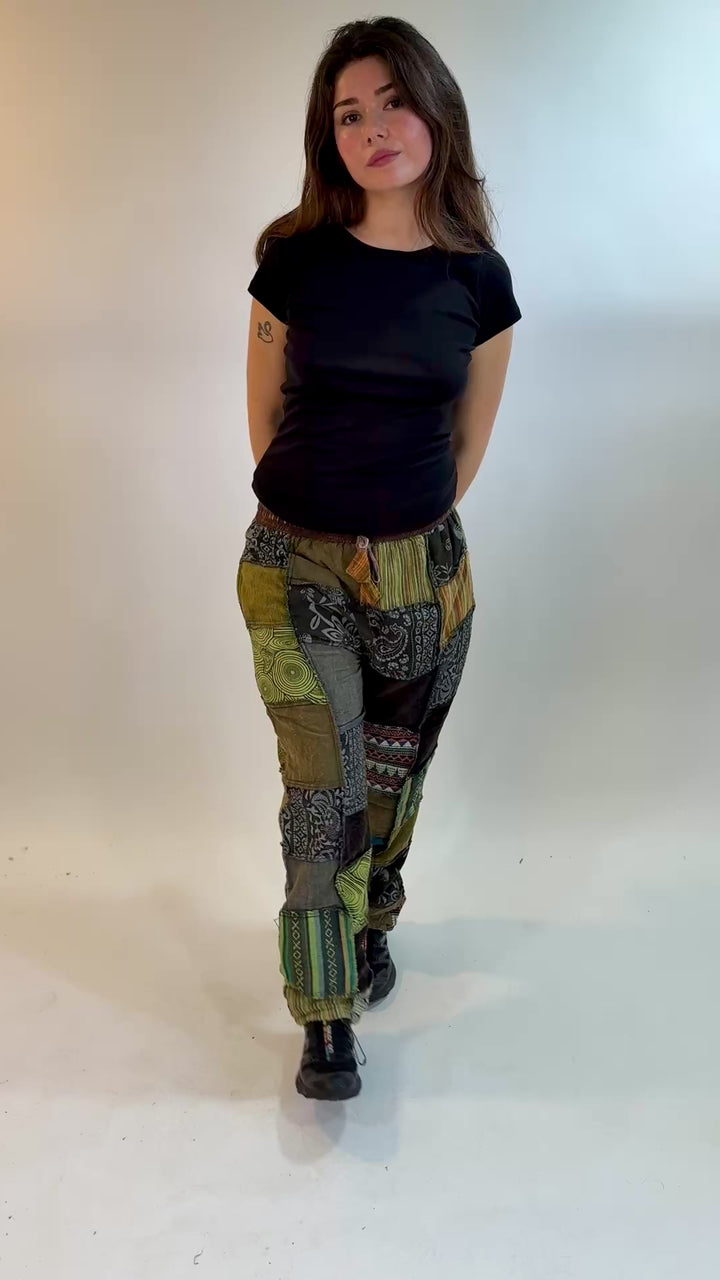 Overdyed Fleece Lined Trousers