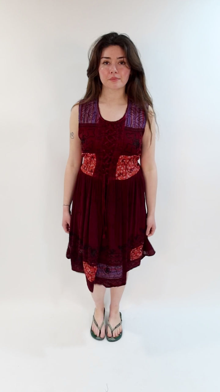 Sleeveless Embroidered Summer Dress