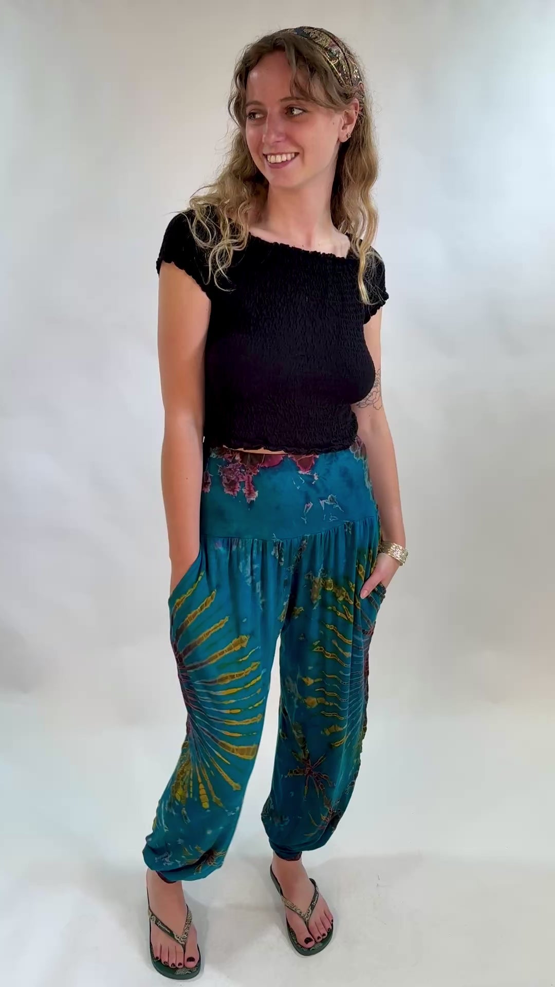 Tie Dye Jersey Harem Pants