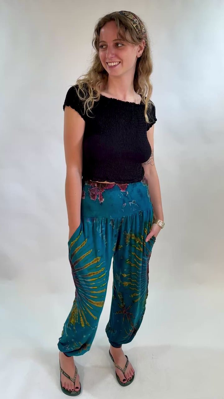 Tie Dye Jersey Harem Pants