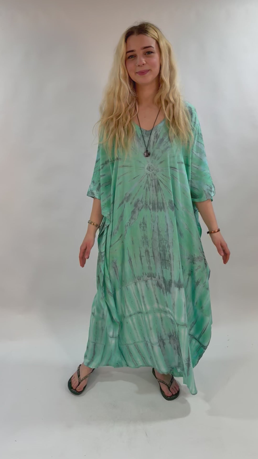 Tie Dye Kaftan Dress