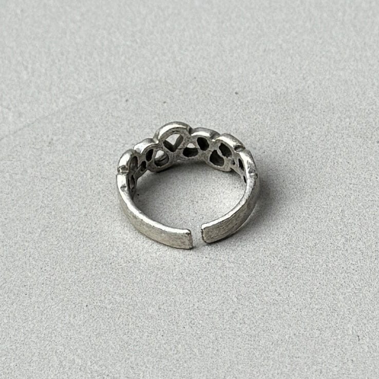 Scribble Silver Ring