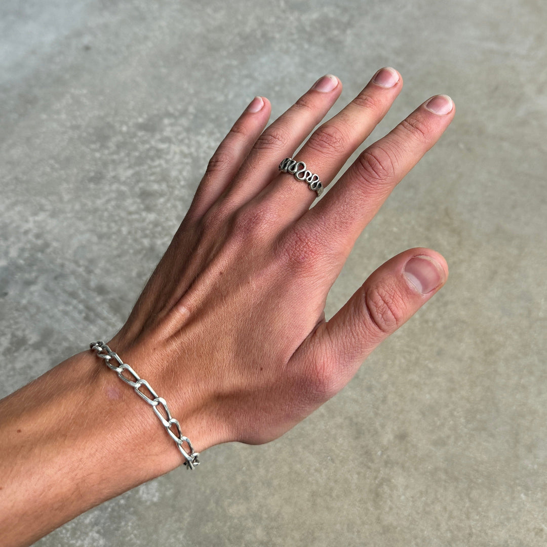 Scribble Silver Ring