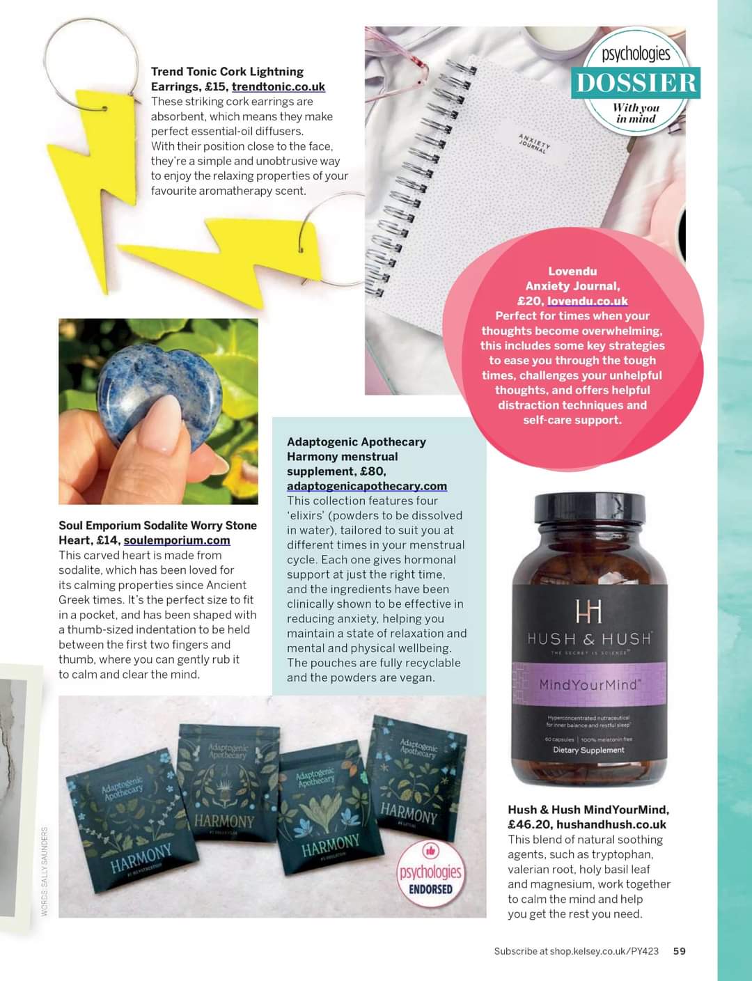 Yellow neon cork lightning bolt earrings