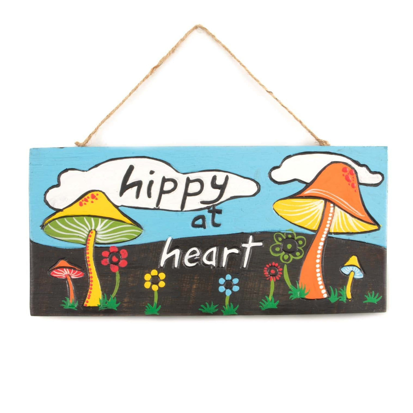 'Hippy At Heart' Wall Plaque