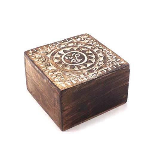 Carved Mango Wood Box