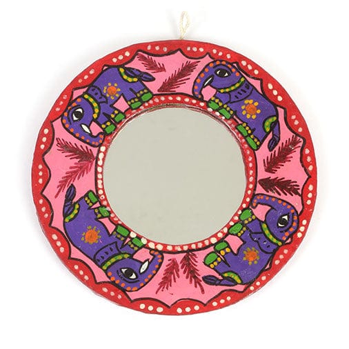 Handpainted Mithila Colourful Mirror