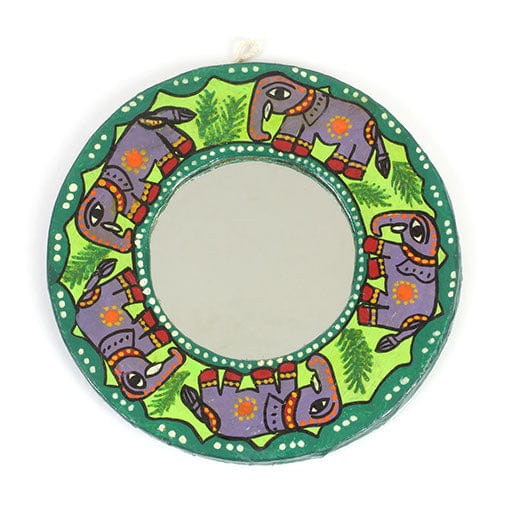 Handpainted Mithila Colourful Mirror
