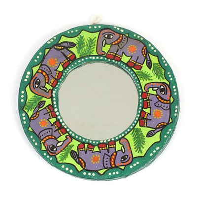 Handpainted Mithila Colourful Mirror