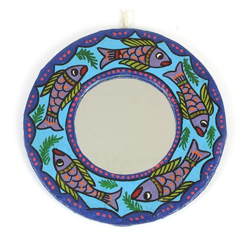 Handpainted Mithila Colourful Mirror